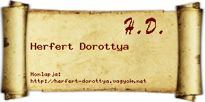 Herfert Dorottya névjegykártya